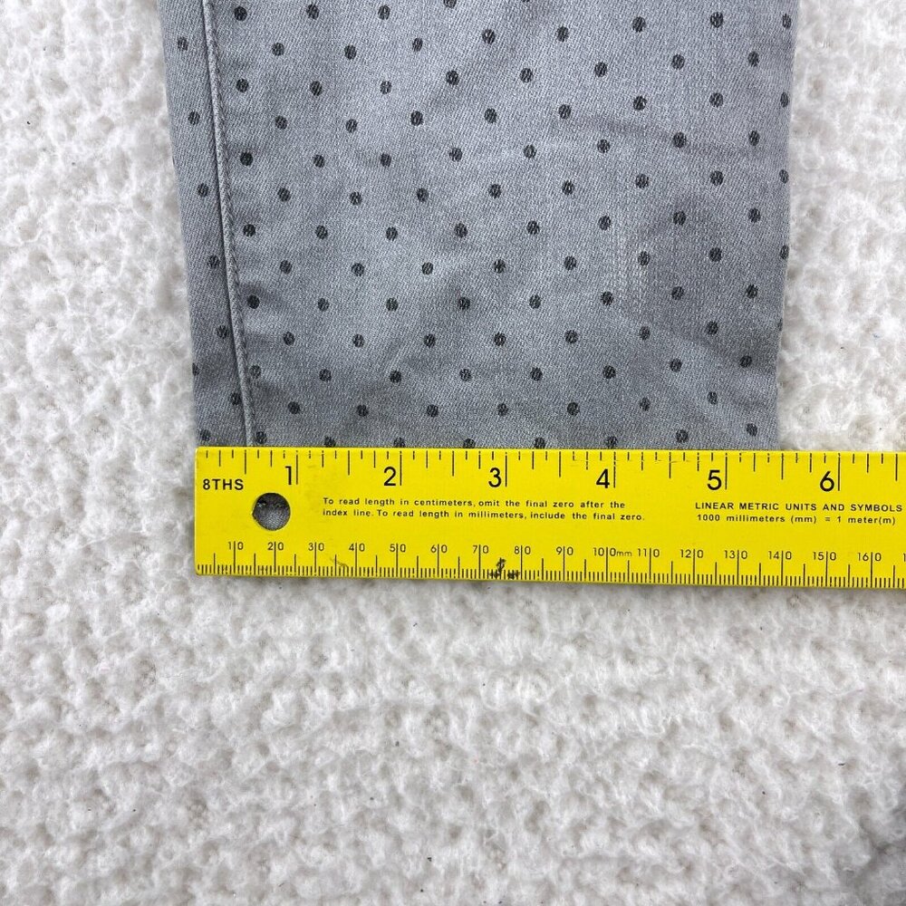 Chico's Gray Polka Dot Denim Skinny Jeans Womens Mid-Rise Casual Size XS - Picture 10 of 15